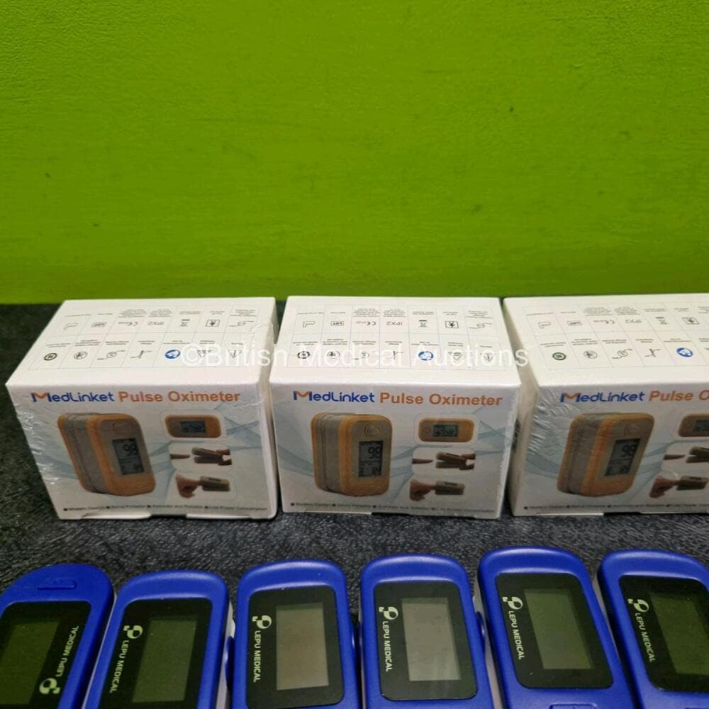 Job ot Including 5 x Medlinket Pulse Oximeters Model AM801 REF AM-802 *Mfd - 2022* (New In Box) and 30 x - image 2