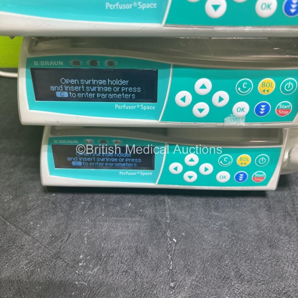 5 x B.Braun Perfusor Space Syringe Pumps Including 3 x NiMH Batteries (Powers up) **RI** - image 2