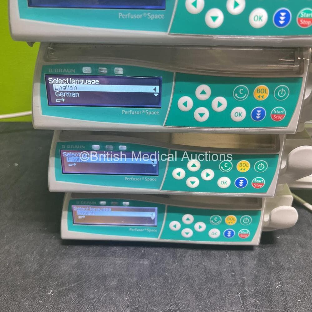 5 x B.Braun Perfusor Space Syringe Pumps Including 3 x NiMH Batteries (Powers up) **RI** - image 3