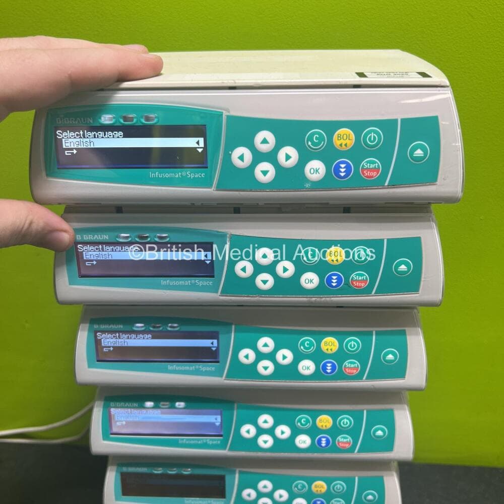 7 x B.Braun Infusomat Space Infusion Pumps Including 6 x NiMH Batteries (Powers up) **RI** - image 3