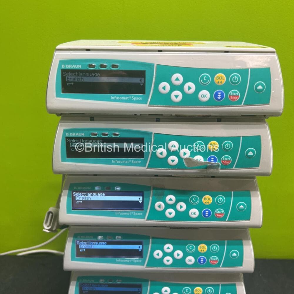 7 x B.Braun Infusomat Space Infusion Pumps Including 6 x NiMH Batteries (Powers up) **RI** - image 3