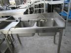 Stół with 2 chamber sink 1200x600x850 with battery - Machines and appliances - Gastronomy and bakery equipment - EFL Auctions
