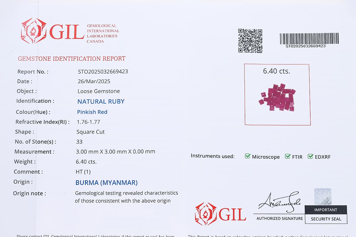 Lot+von+Burma+Rubinen+mit+GIL+Expertise,+versiegelt - image 2