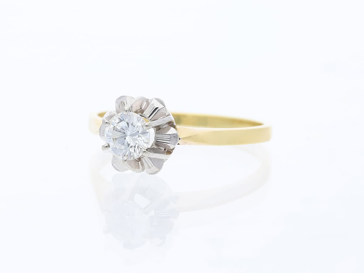 Ring+0,50+ct.+Diamant+585+Gelbgold+14+Karat - image 2