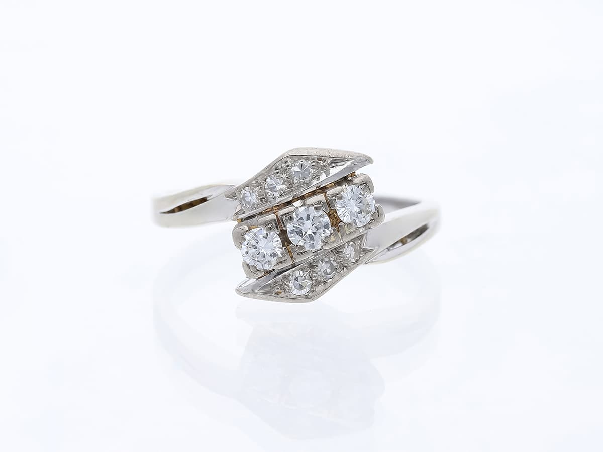 Ring+0,50+ct.+Diamanten+585+Weißgold+14+Karat