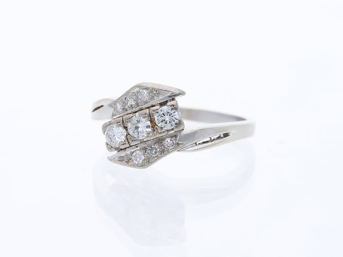 Ring+0,50+ct.+Diamanten+585+Weißgold+14+Karat - image 2