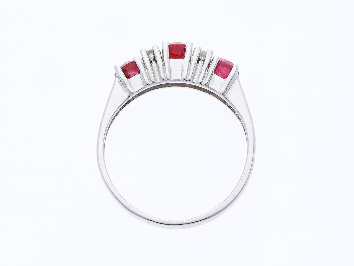 Ring+0,70+ct.+Rubine,+Diamanten+585+Weißgold+14+Karat - image 5