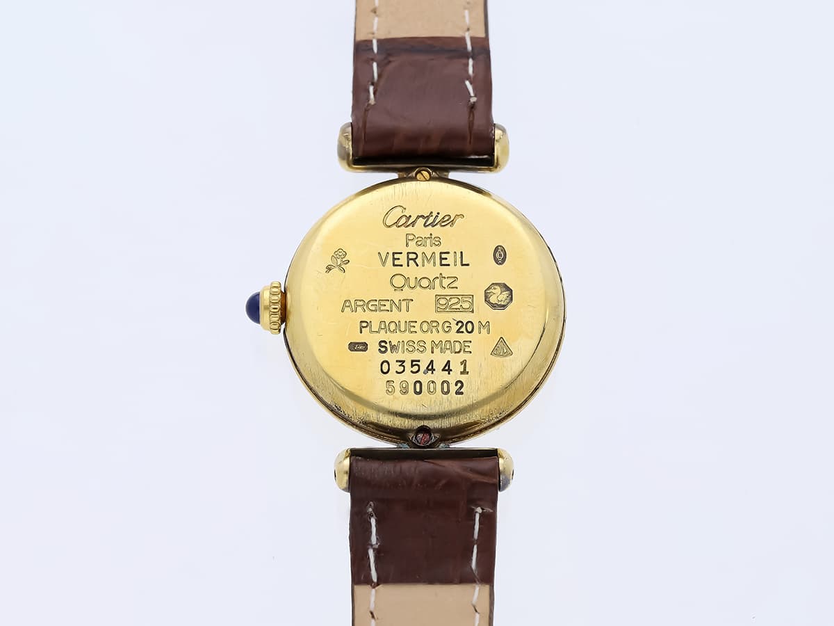 Cartier+Armbanduhr+925+Silber,+vergoldet - image 4