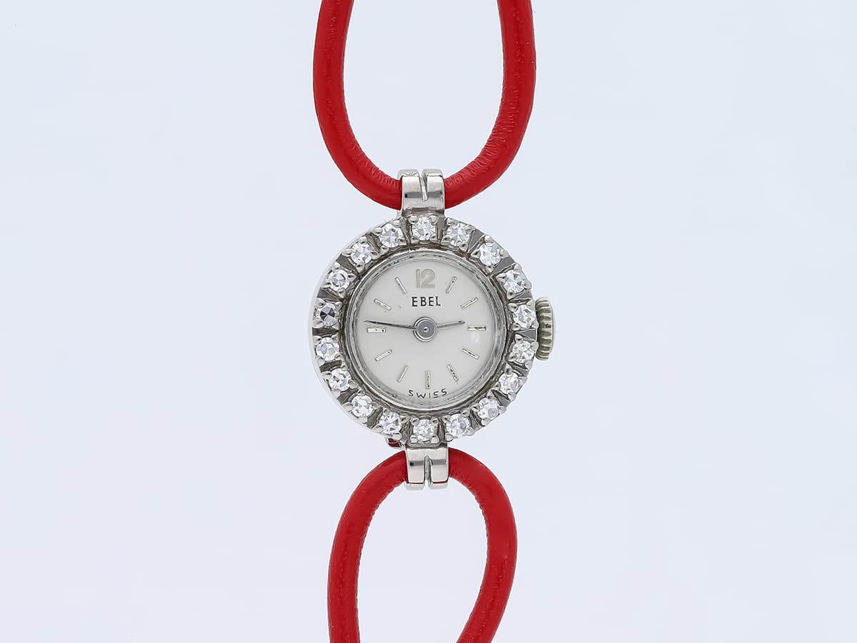 vintage+Ebel+Armbanduhr+0,50+ct.+Diamanten+750+Weißgold+18+Karat+mit+extra+Armband - image 4