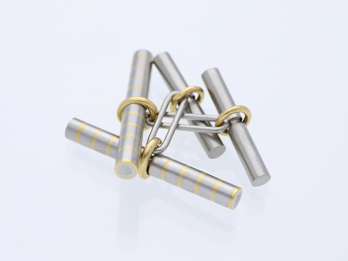 Juwelier+Dau+Manschettenknöpfe+950+Platin,+750+Gelbgold+18+Karat - image 3