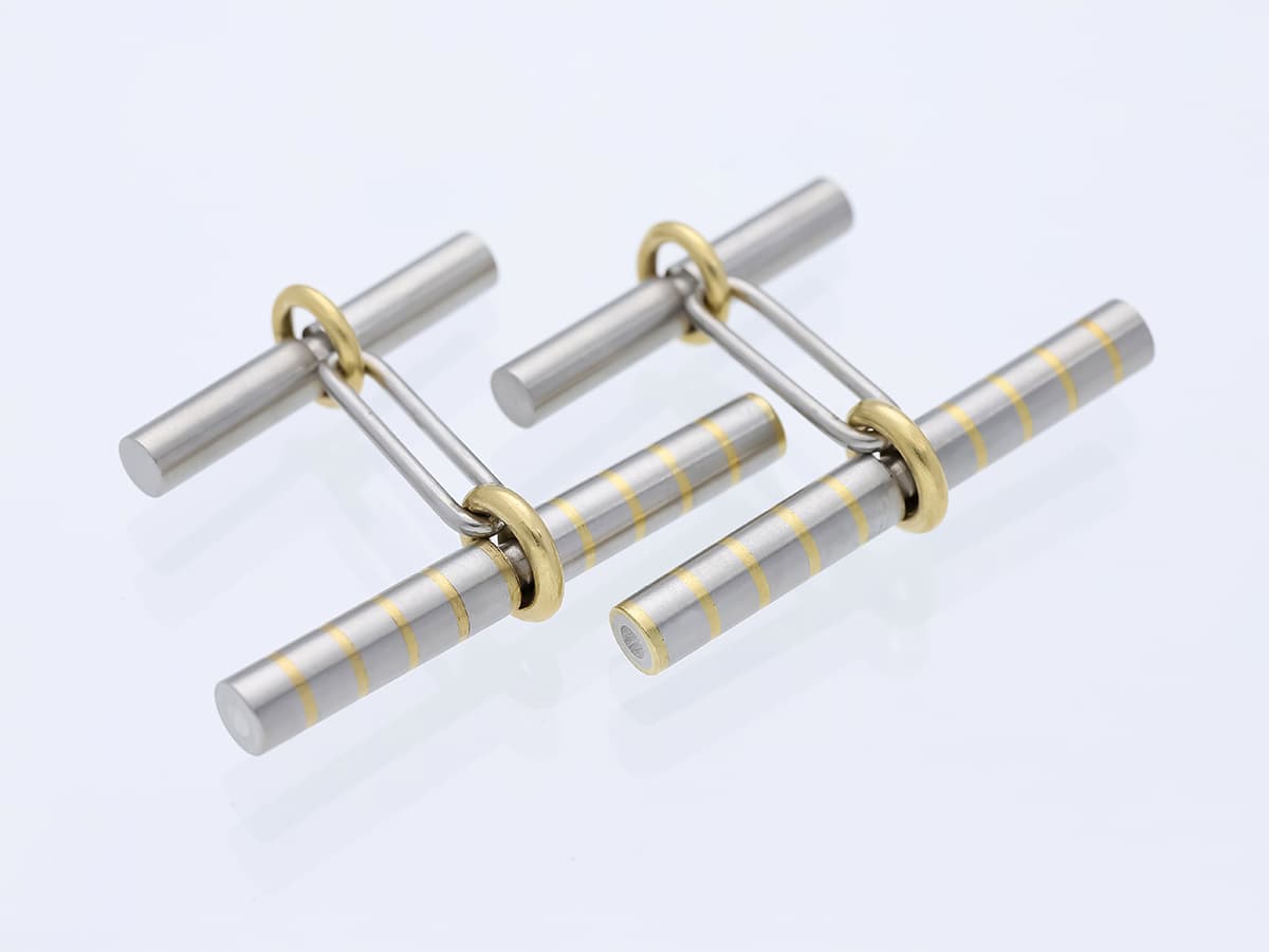 Juwelier+Dau+Manschettenknöpfe+950+Platin,+750+Gelbgold+18+Karat - image 4