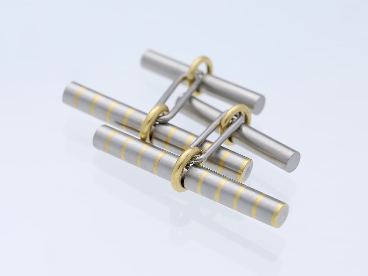 Juwelier+Dau+Manschettenknöpfe+950+Platin,+750+Gelbgold+18+Karat - image 5