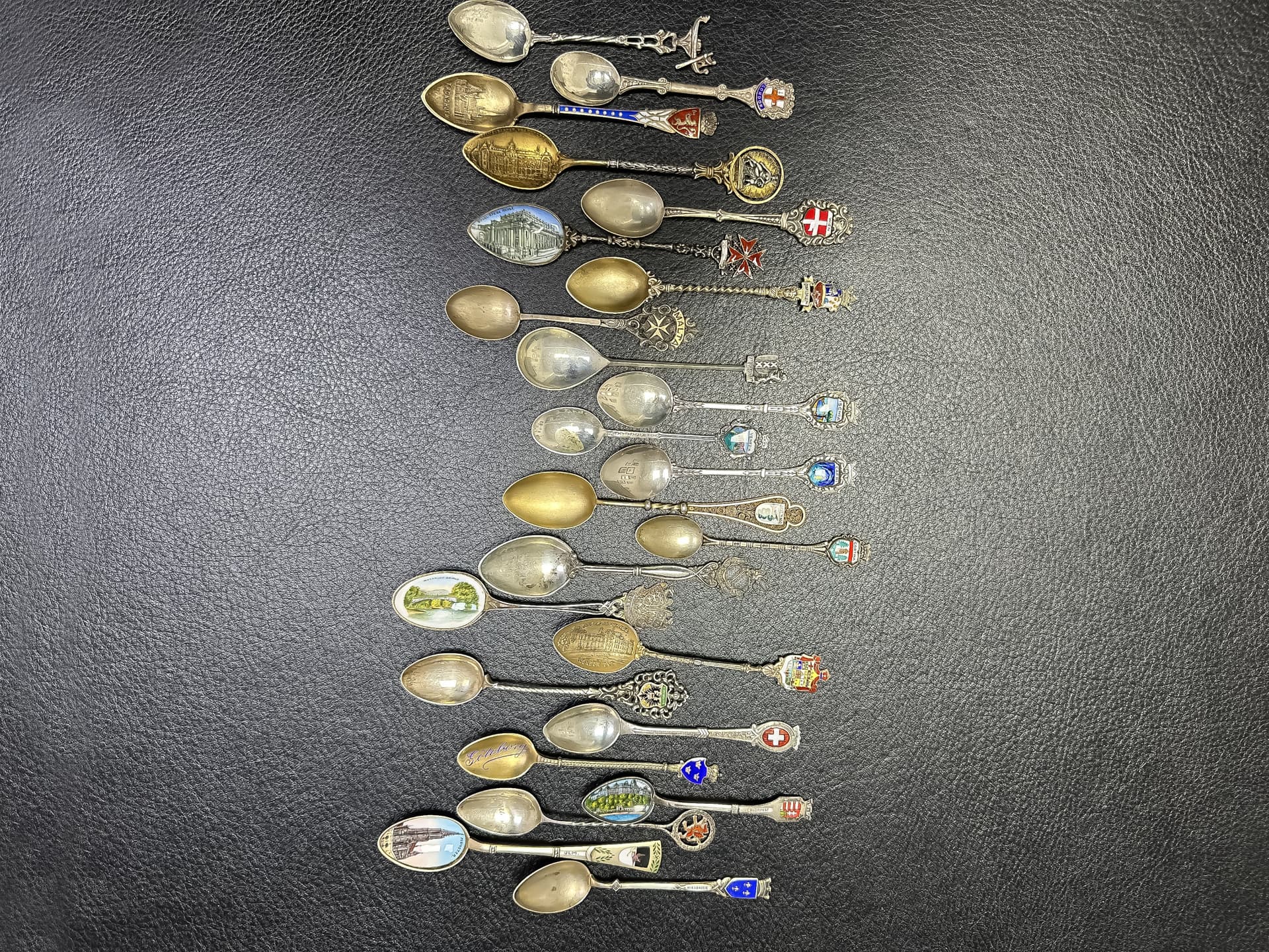großes+Konvolut+von+insgesamt+24+kleinen+antiken+Löffel+Silber - image 2