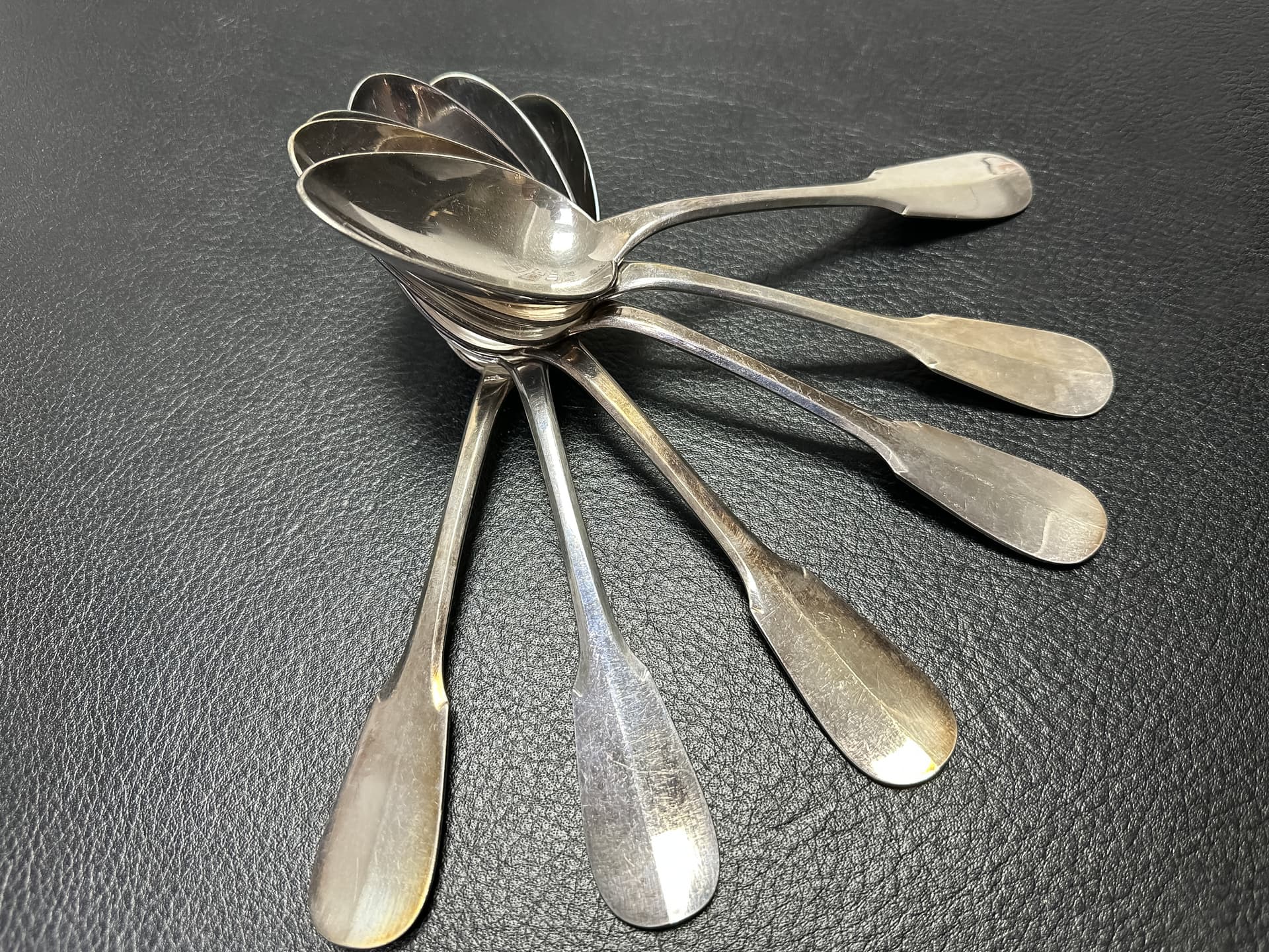 6+Suppenlöffel+von+Christoffle+France+in+84er+Silber