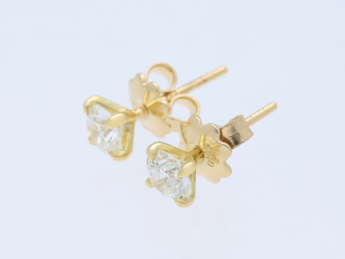 Ohrringe+Diamant+750+Gelbgold+18+Karat,+IGI+Zertifikat - image 2