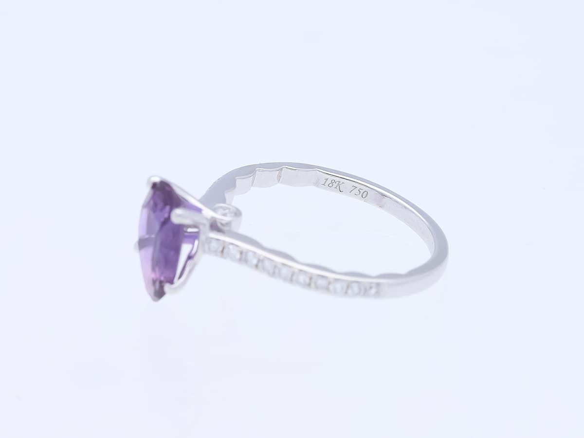 Ring+2,44+ct.+Saphir,+Diamanten+750+Weißgold+18+Karat+IGI+Zertifikat - image 5