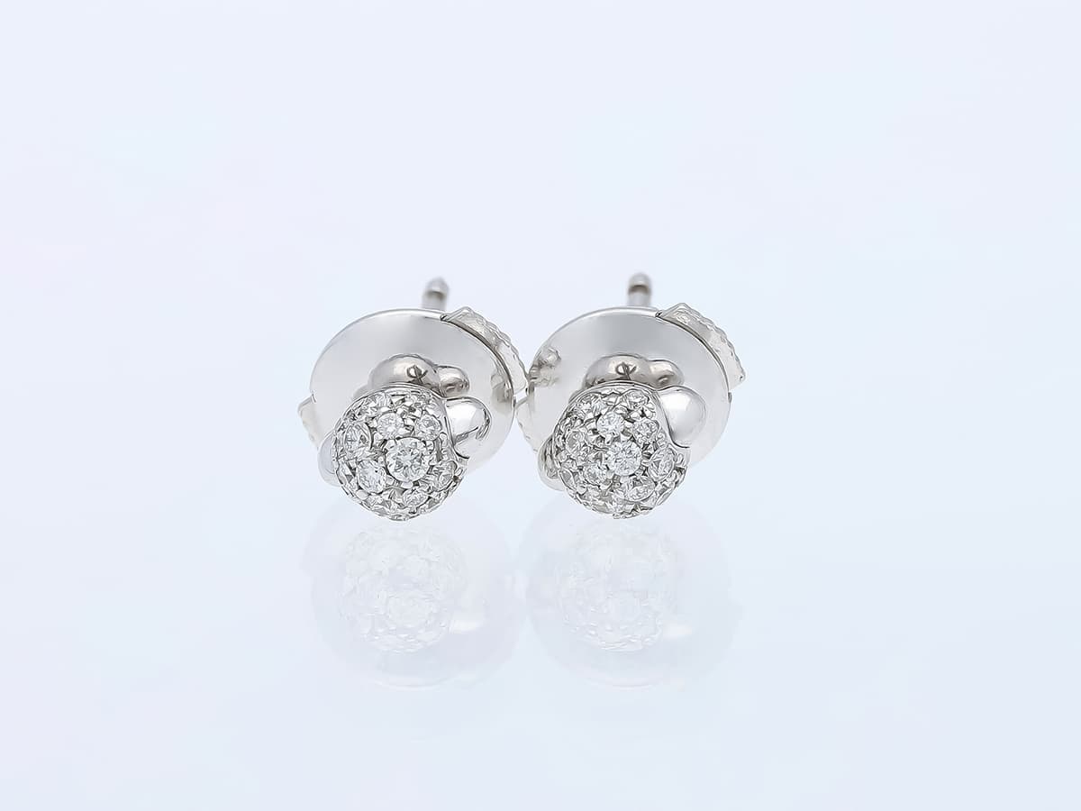 Pomellato+M'ama+non+M'ama+Ohrstecker+Diamanten+750+Weißgold+18+Karat+Zertifikat