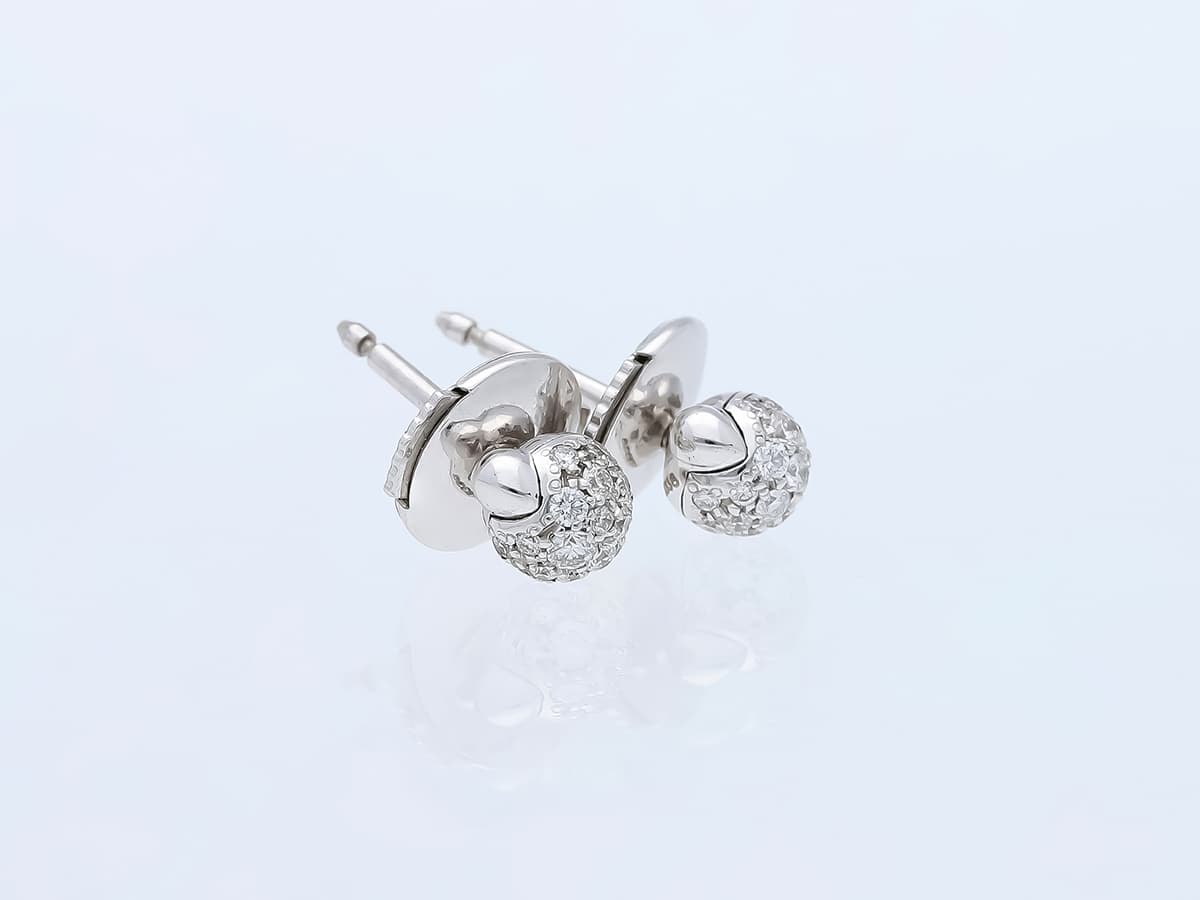 Pomellato+M'ama+non+M'ama+Ohrstecker+Diamanten+750+Weißgold+18+Karat+Zertifikat - image 2