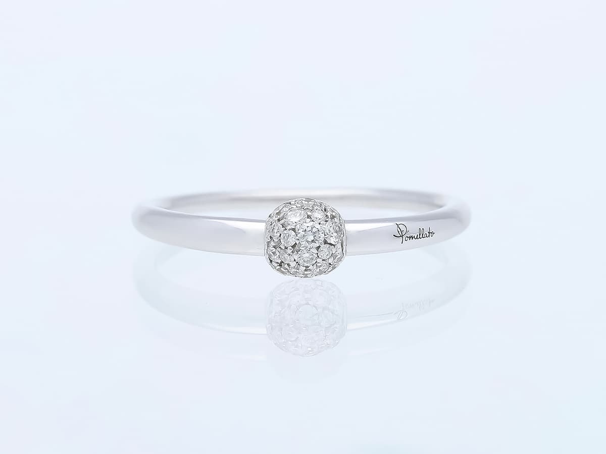 Pomellato+M'ama+non+M'ama+Ring+Diamanten+750+Weißgold+18+Karat+Zertifikat