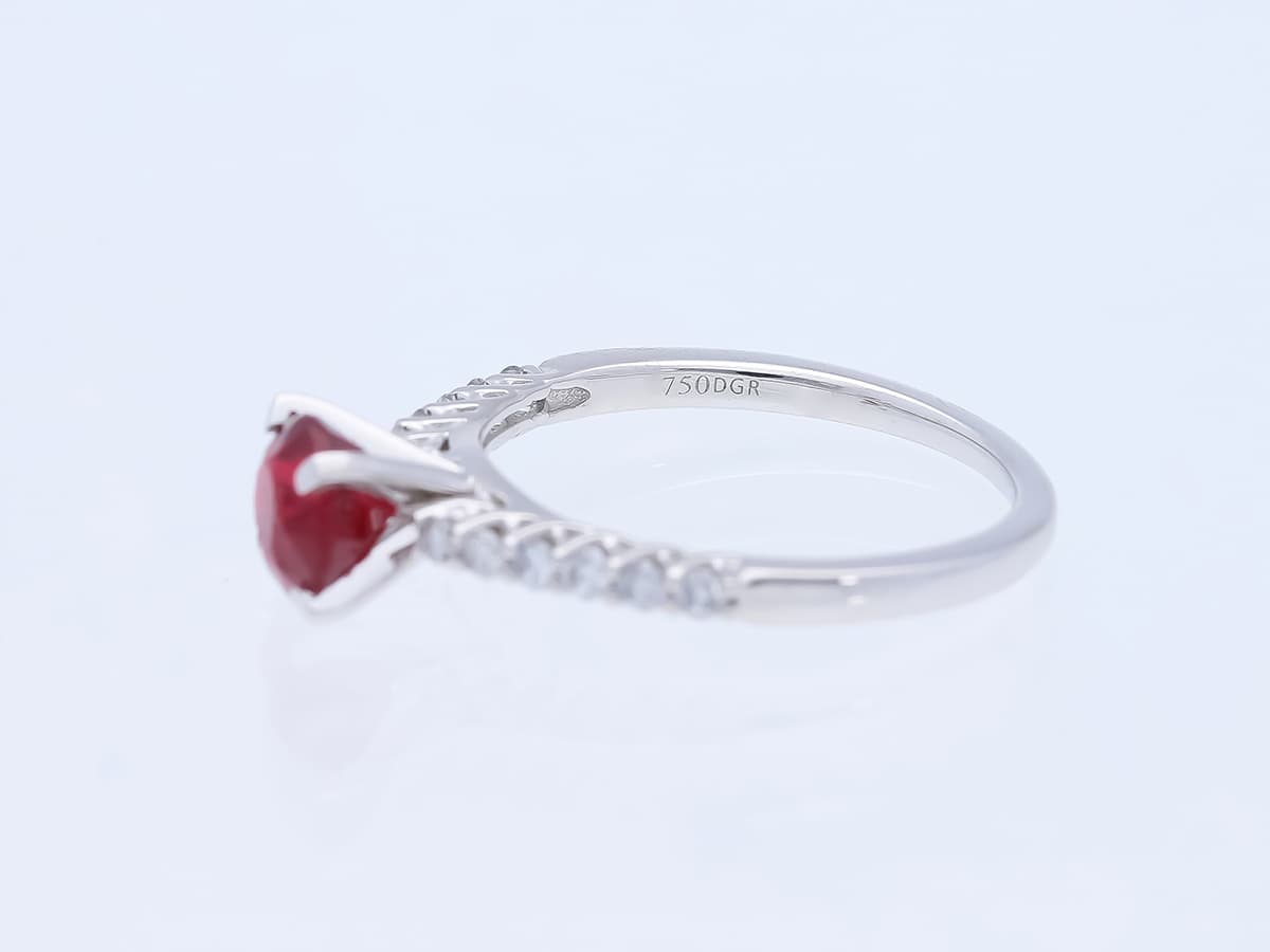 Ring+1,45+ct.+Spinell,+Diamanten+750+Weißgold+18+Karat+Neu+IGI+Zertifikat - image 5