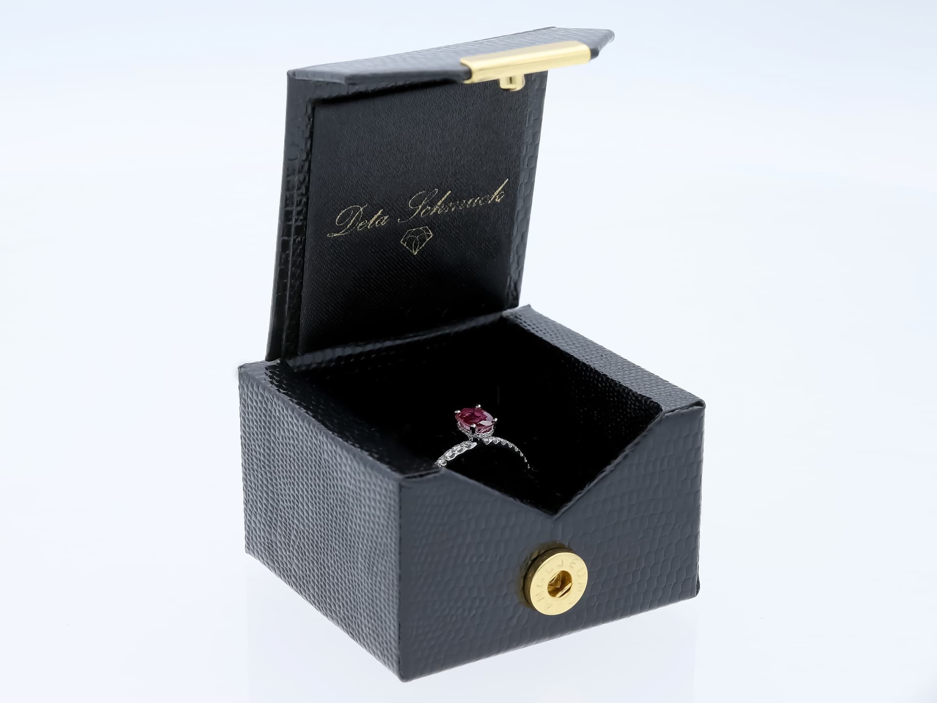 Ring+0,86+ct.+Rubin,+Diamanten+750+Weißgold+18+Karat+IGI+Zertifikat - image 5