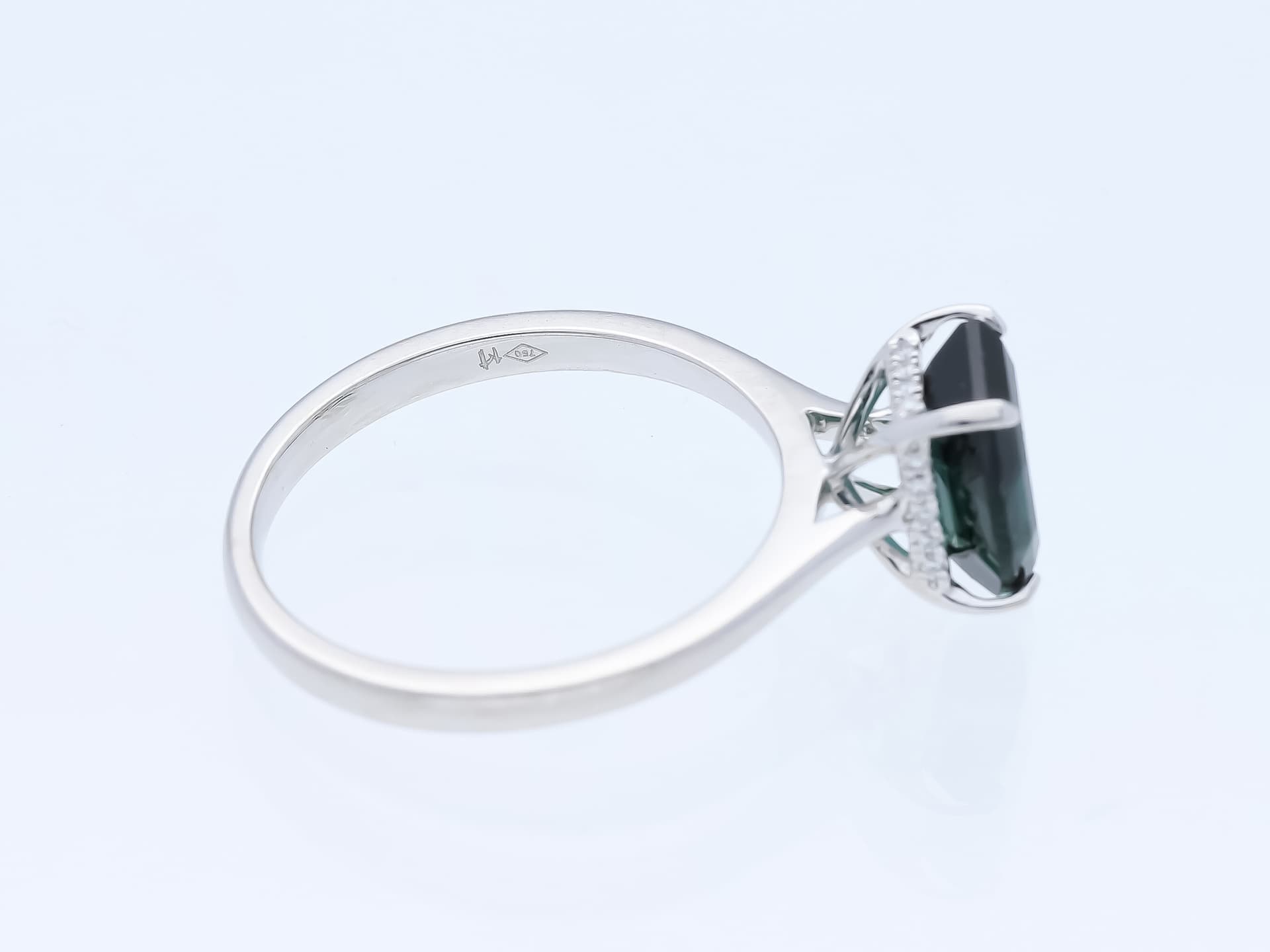 Ring+1,88+ct.+Turmalin,+Diamanten+750+Weißgold+18+Karat+IGI+Zertifikat - image 3