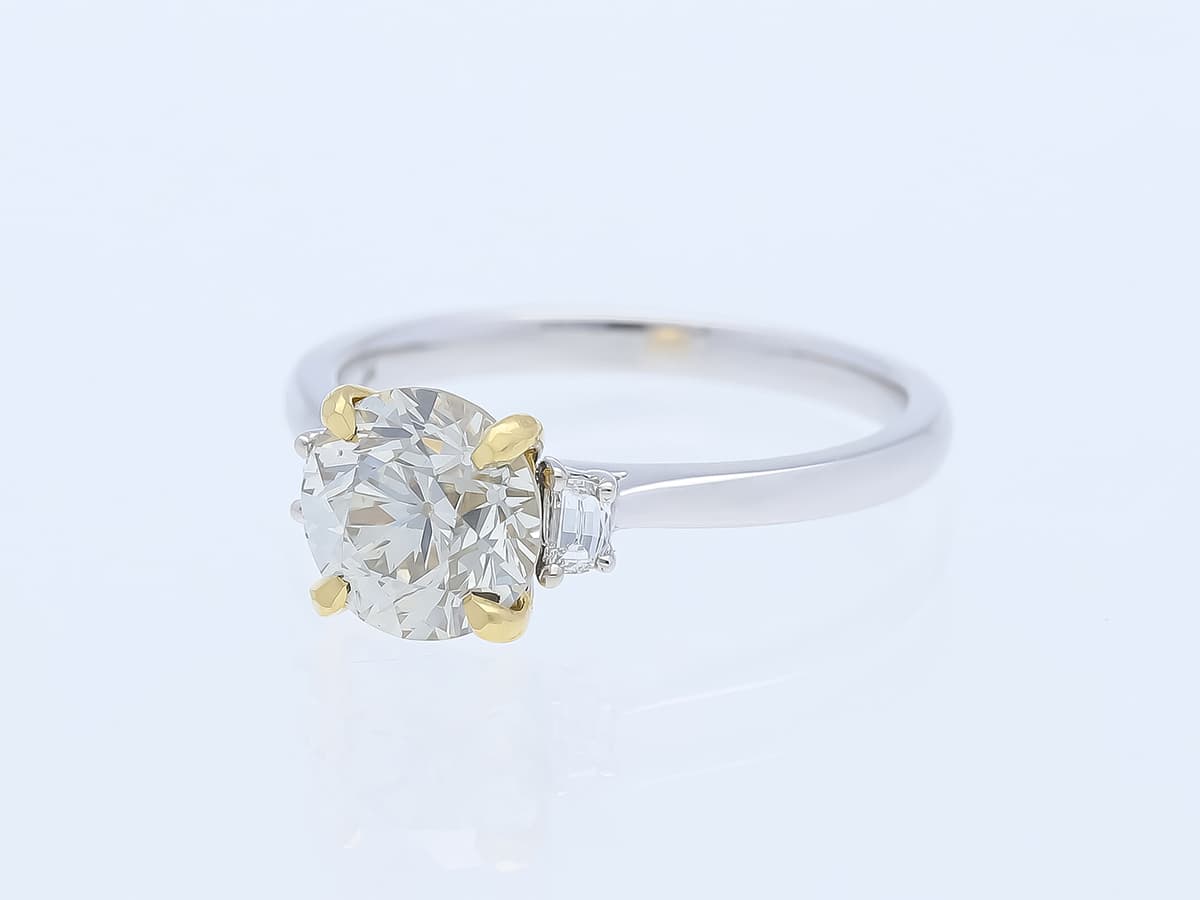 Ring+1,74+ct.+Diamant+750+Bicolor+18+Karat+Neu+IGI+Zertifikat - image 5