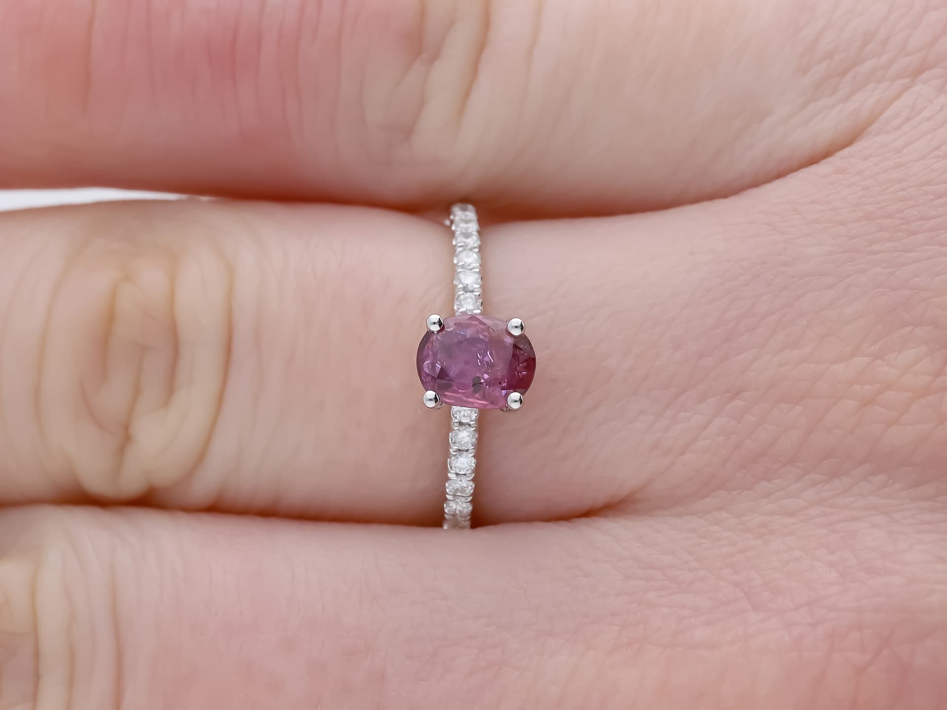 Ring+0,97+ct.+Rubin,+Diamanten+750+Weißgold+18+Karat+IGI+Zertifikat - image 4