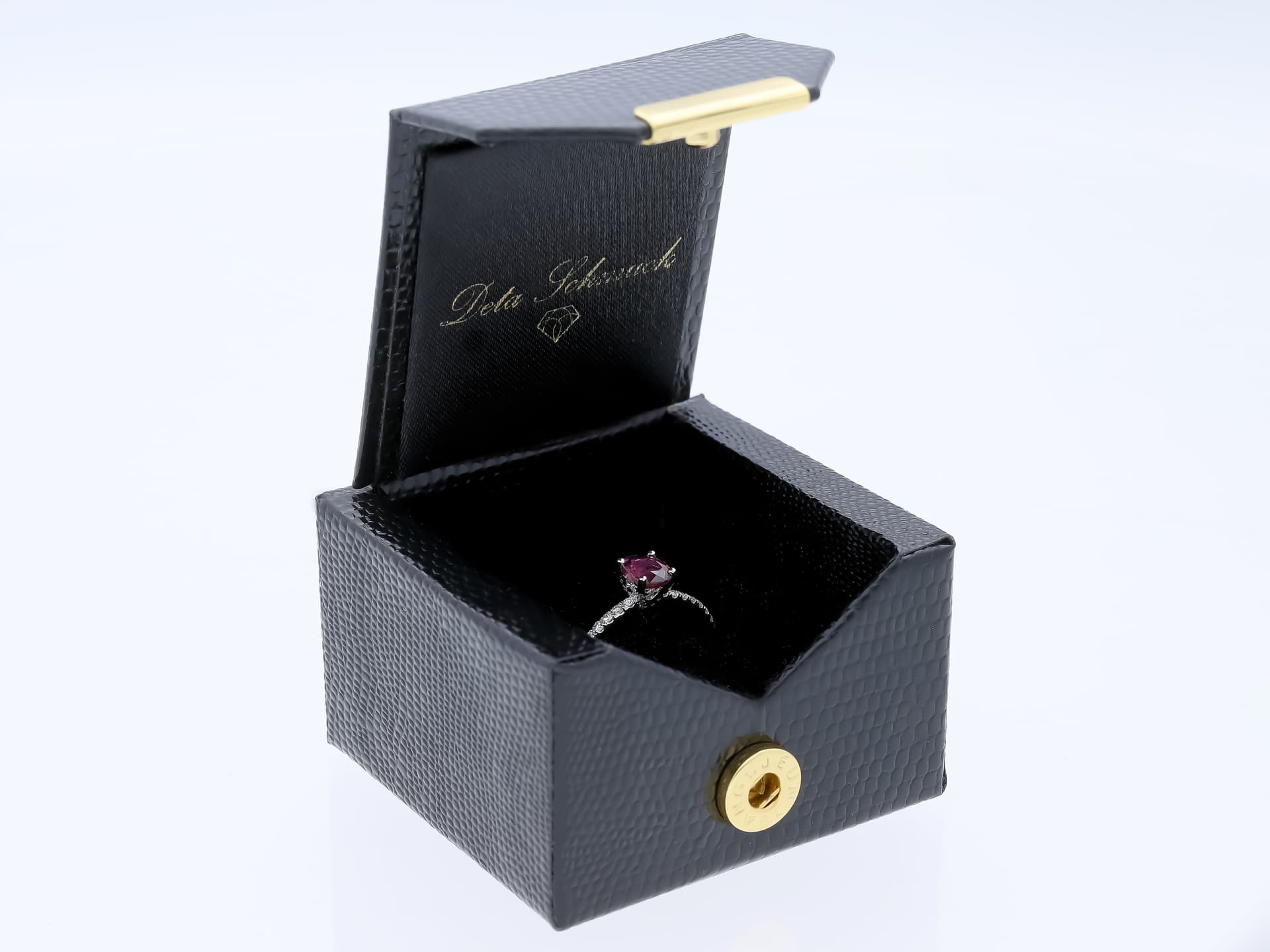 Ring+0,97+ct.+Rubin,+Diamanten+750+Weißgold+18+Karat+IGI+Zertifikat - image 5