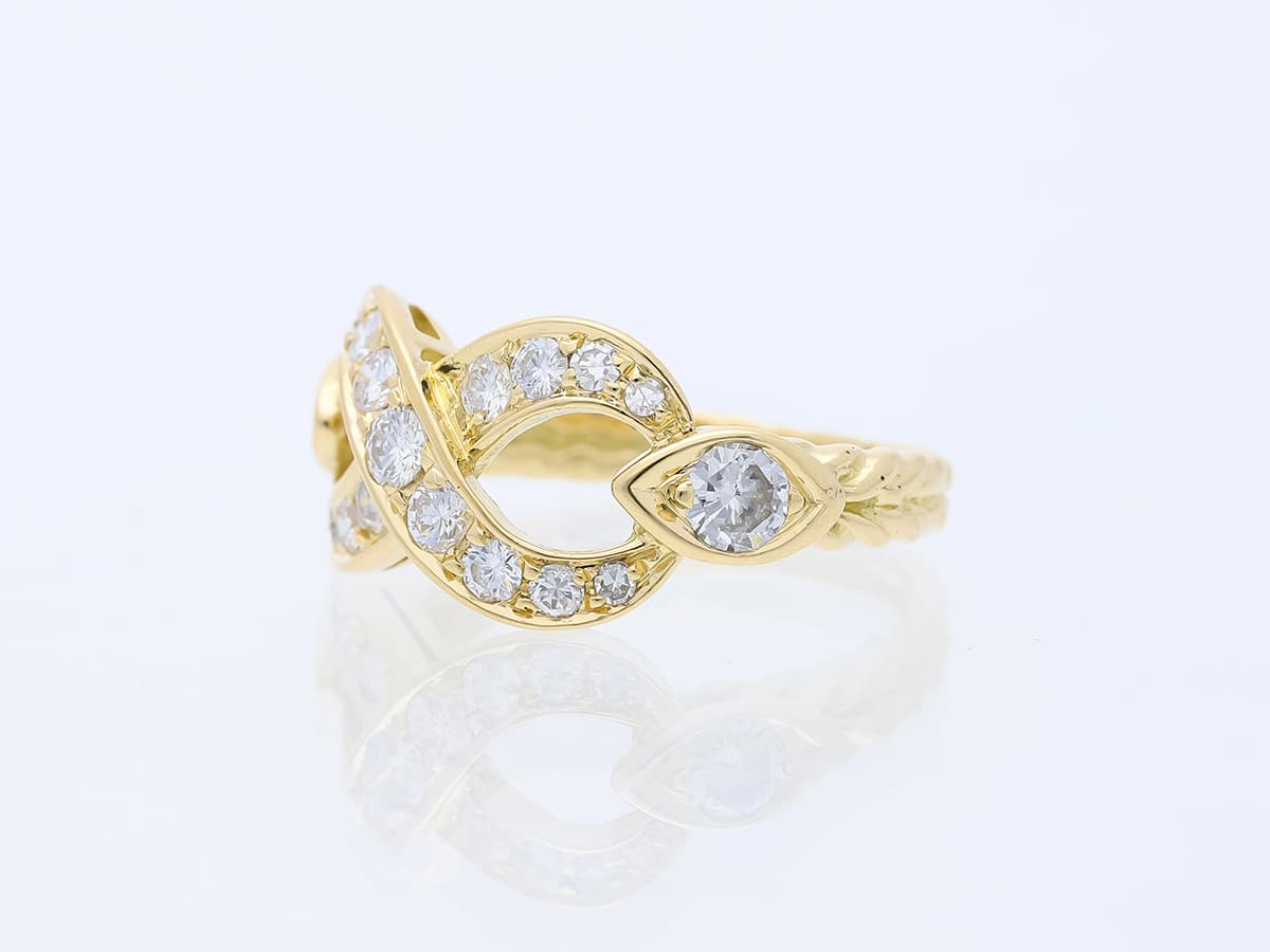 René+Kern+Ring+0,80+ct.+mehrere+Diamanten+750+Gelbgold+18+Karat - image 2