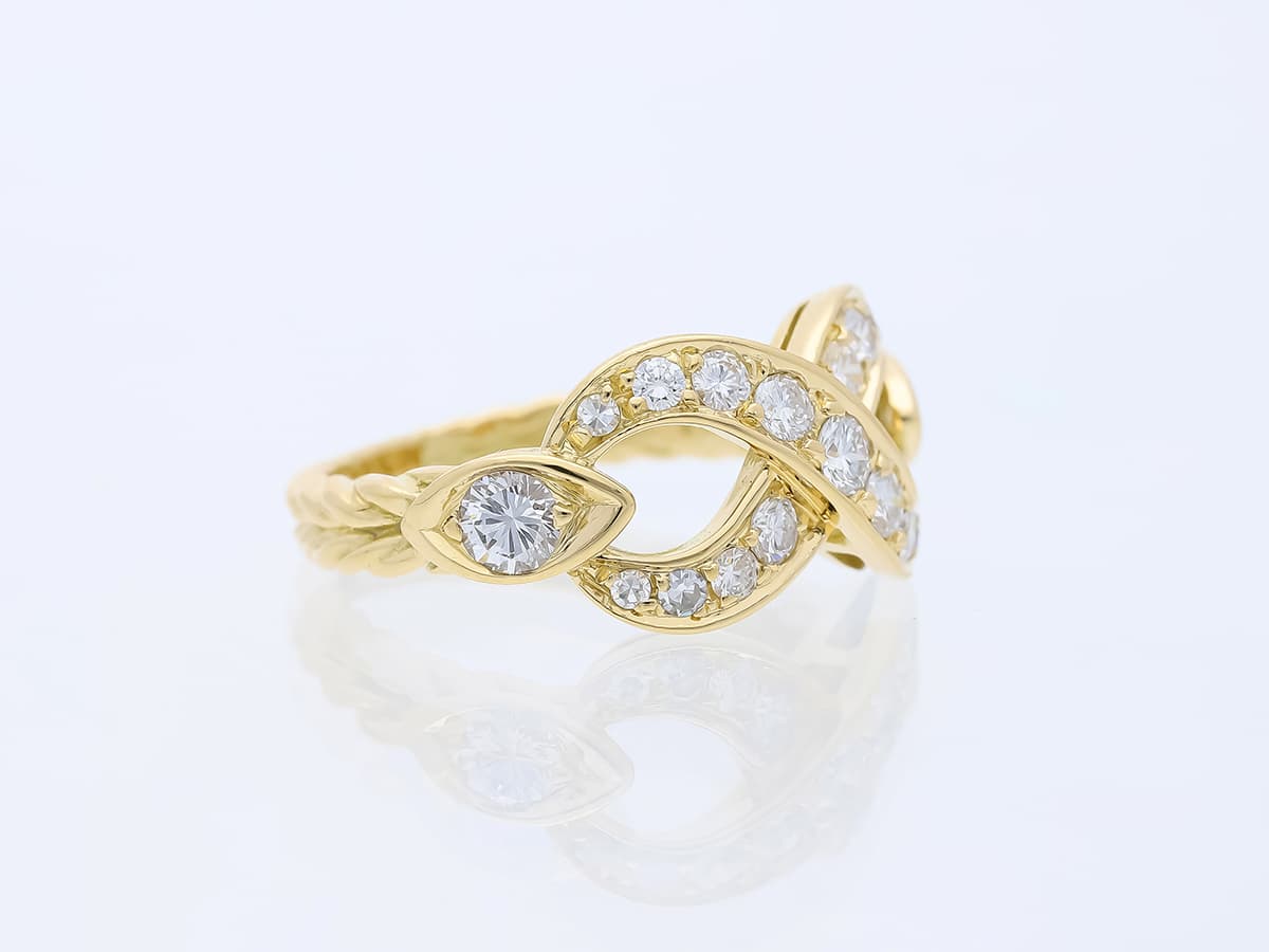 René+Kern+Ring+0,80+ct.+mehrere+Diamanten+750+Gelbgold+18+Karat - image 3