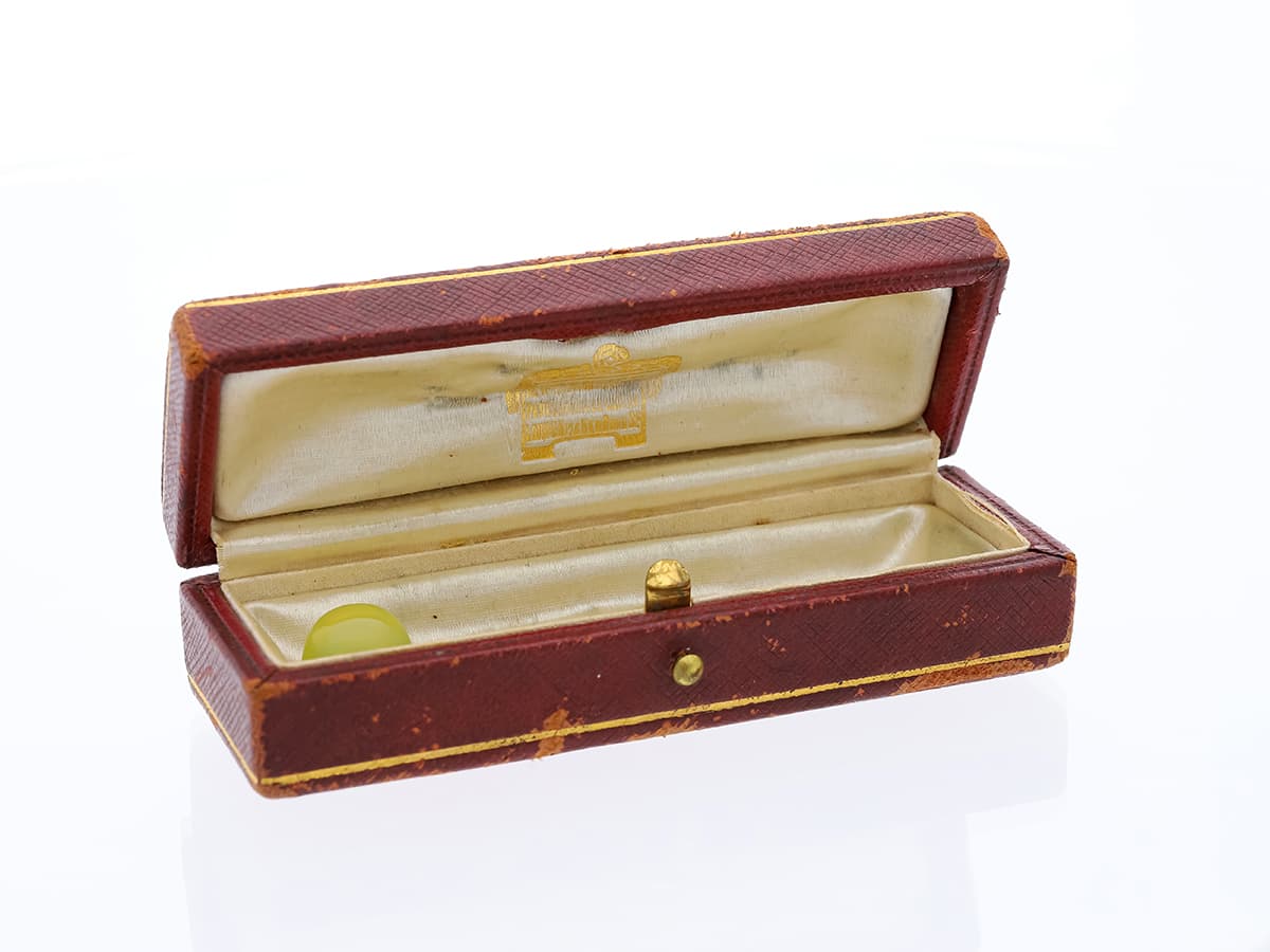 antike+Cartier+Nadel+4,00+ct.+Mondstein+750+Gelbgold+18+Karat+Original+antik+Etui - image 5