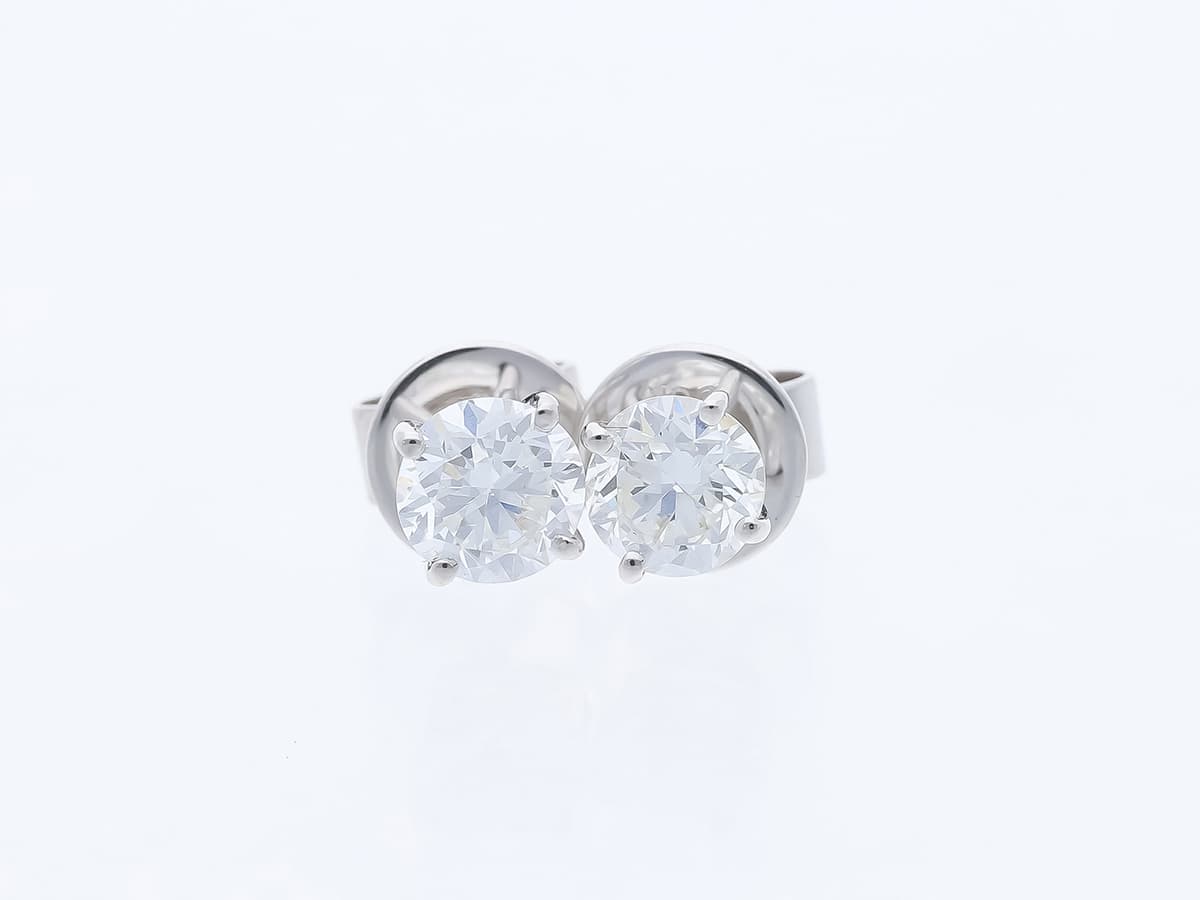 Ohrstecker+0,80+ct.+Diamanten+585+Weißgold+14+Karat+Neu+IGI+Zertifikat