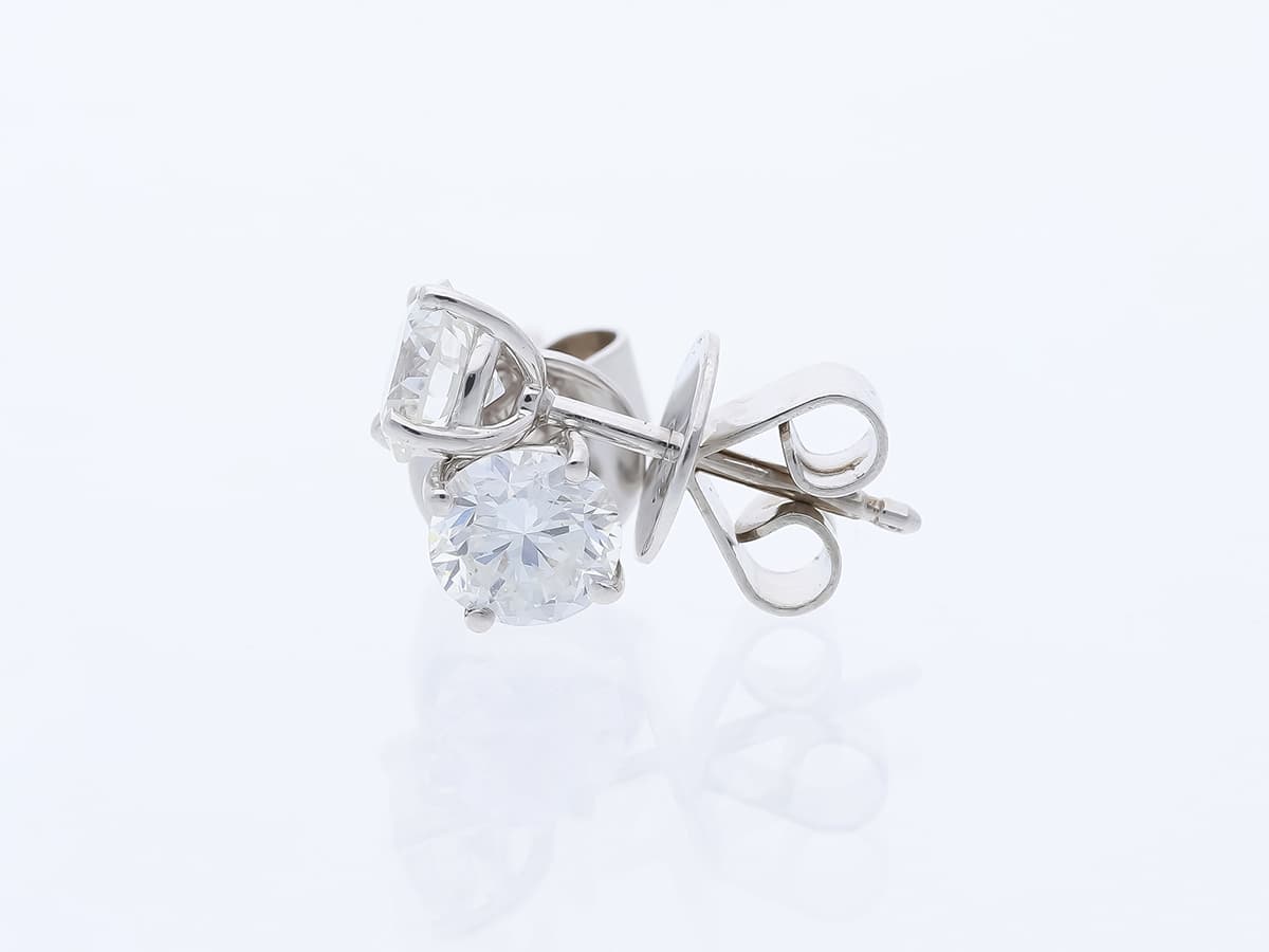 Ohrstecker+0,80+ct.+Diamanten+585+Weißgold+14+Karat+Neu+IGI+Zertifikat - image 3
