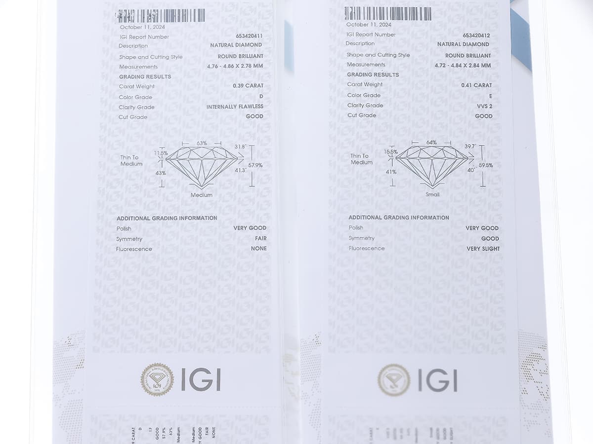 Ohrstecker+0,80+ct.+Diamanten+585+Weißgold+14+Karat+Neu+IGI+Zertifikat - image 5