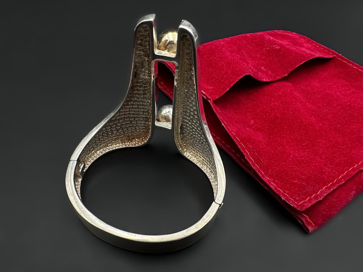 Cartier+Armreif+925+Silber,+585+Gelbgold+14+Karat+mit+originalen+Cartier+Samtbeutel - image 3