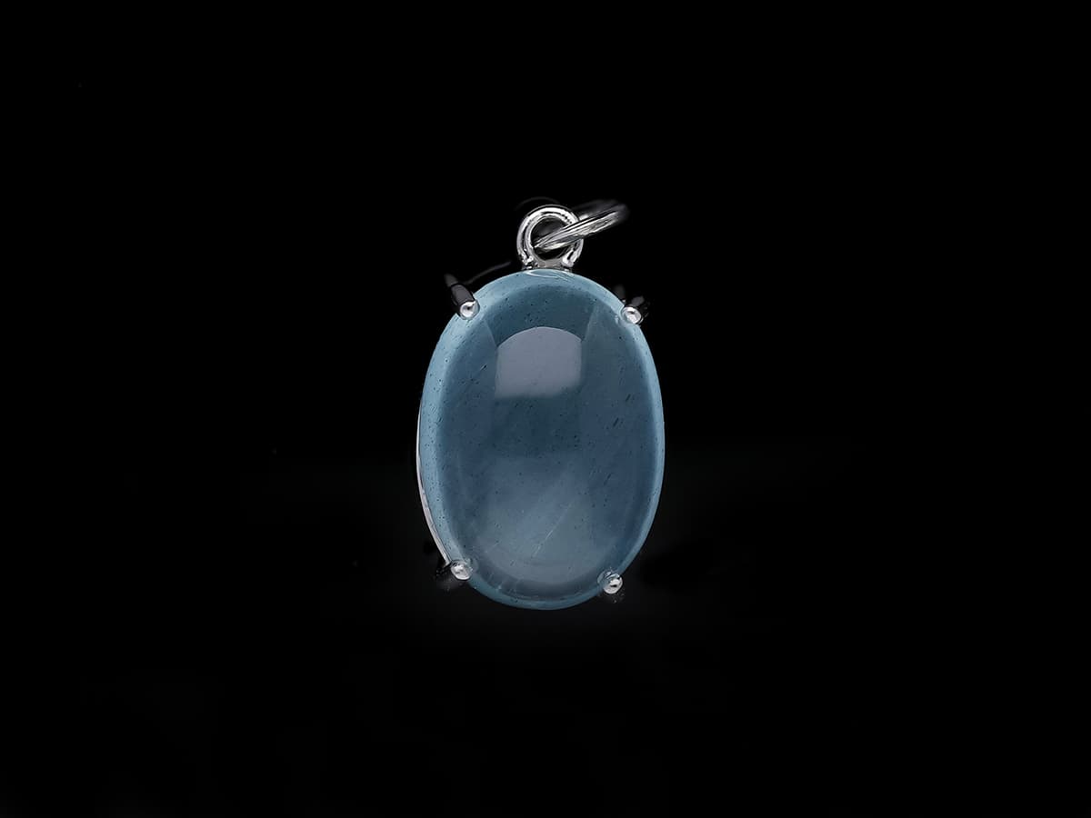 Anhänger+9,00+ct.+Aquamarin+585+Weißgold+14+Karat+Neu+AIG+Zertifikat - image 2