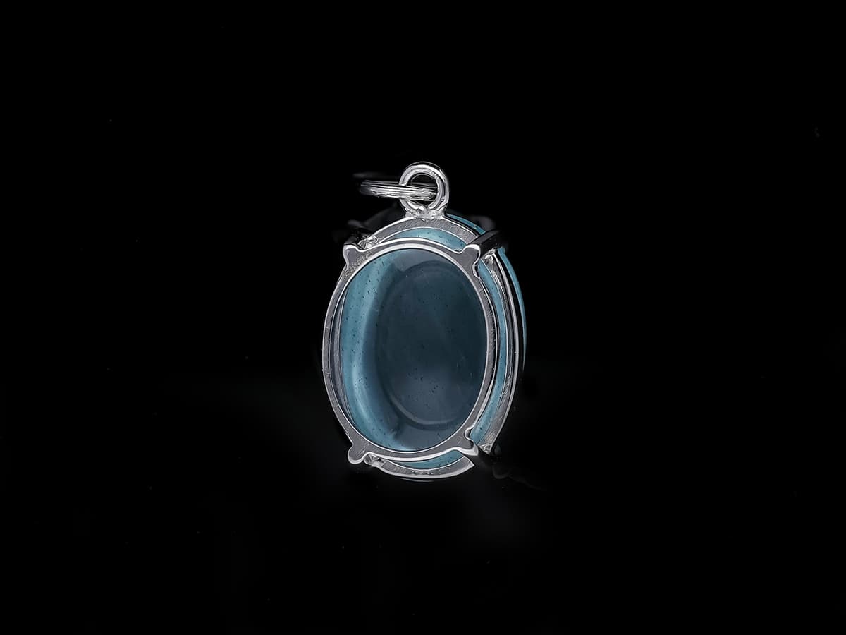 Anhänger+9,00+ct.+Aquamarin+585+Weißgold+14+Karat+Neu+AIG+Zertifikat - image 4