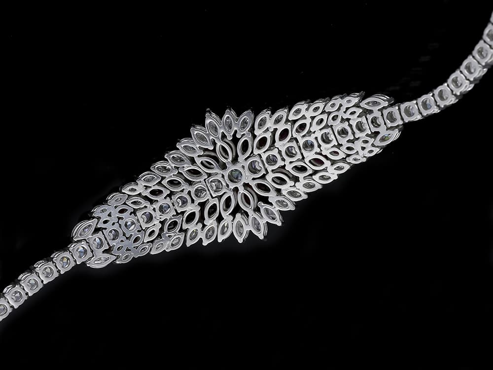 Juw.+Weyersberg+Armband+13,00+Karat+Rubine,+Diamanten+750+Weißgold - image 5
