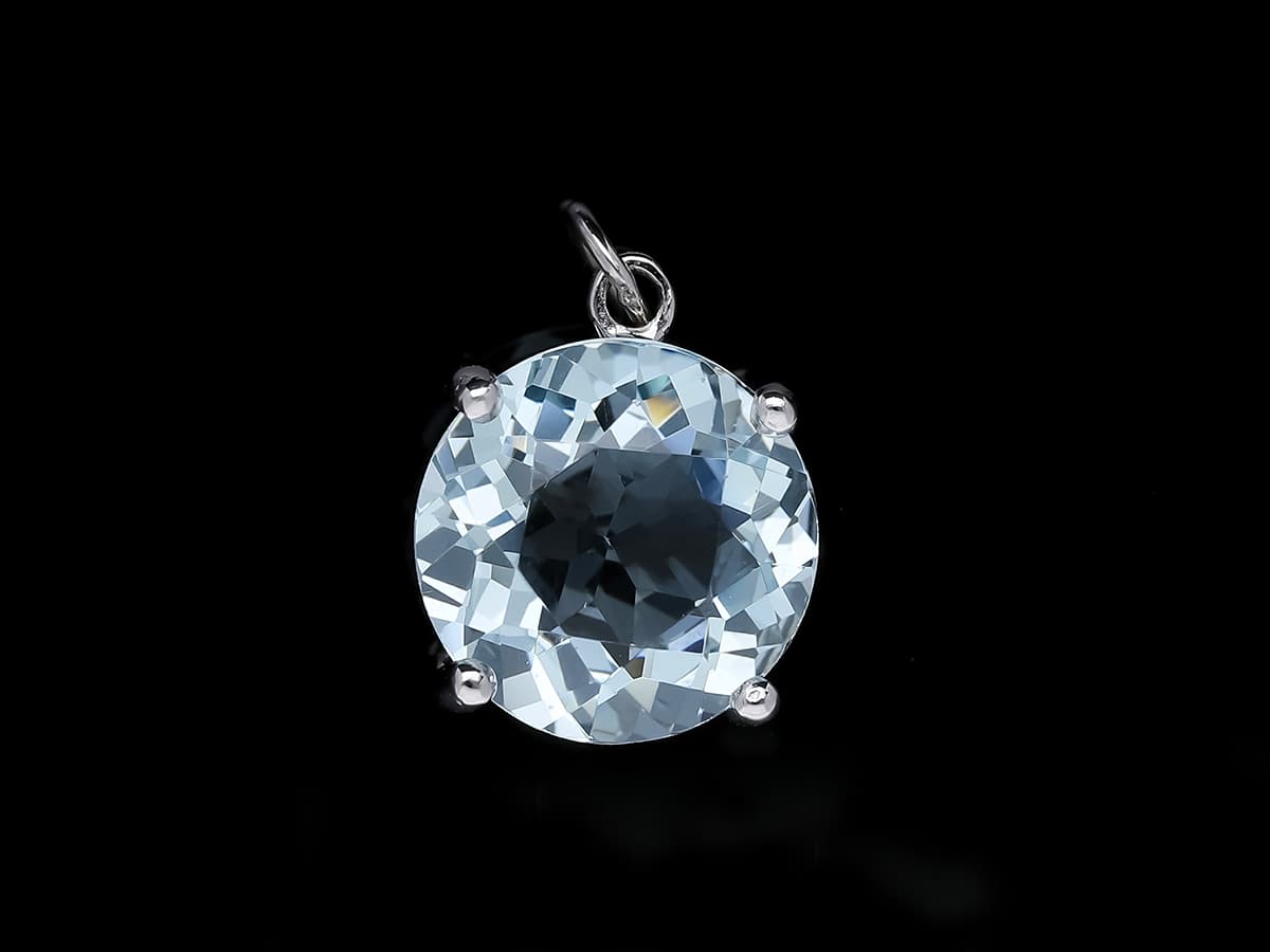 Anhänger+5,87+ct.+Aquamarin+585+Weißgold+14+Karat+Neu+AIG+Zertifikat - image 2