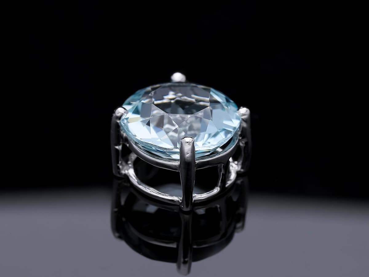 Anhänger+5,87+ct.+Aquamarin+585+Weißgold+14+Karat+Neu+AIG+Zertifikat - image 3