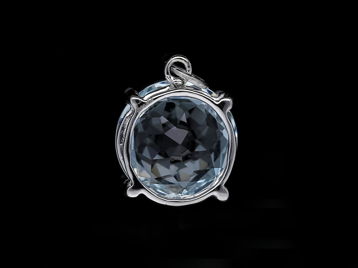 Anhänger+5,87+ct.+Aquamarin+585+Weißgold+14+Karat+Neu+AIG+Zertifikat - image 4
