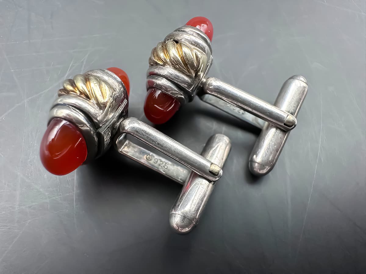 David+Yurmann+Manschettenknöpfe+925+Silber,+585+Gelbgold+14+Karat - image 3
