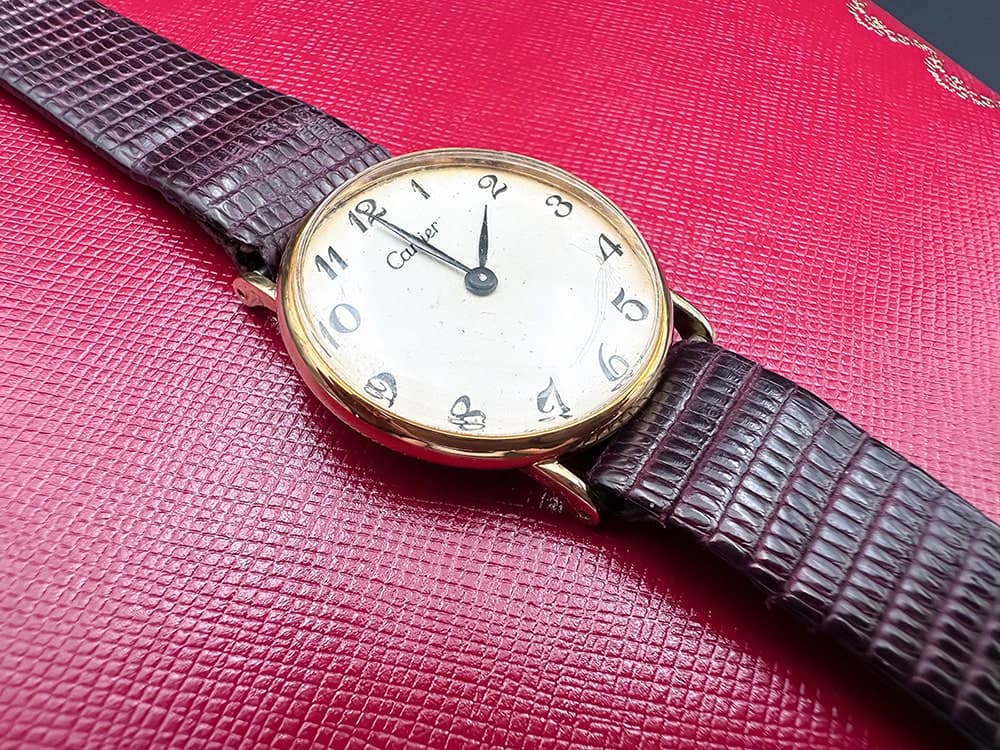 Cartier+Armbanduhr+750+Gelbgold+18+Karat+mit+Original+Cartier+Uhrenbox - image 2
