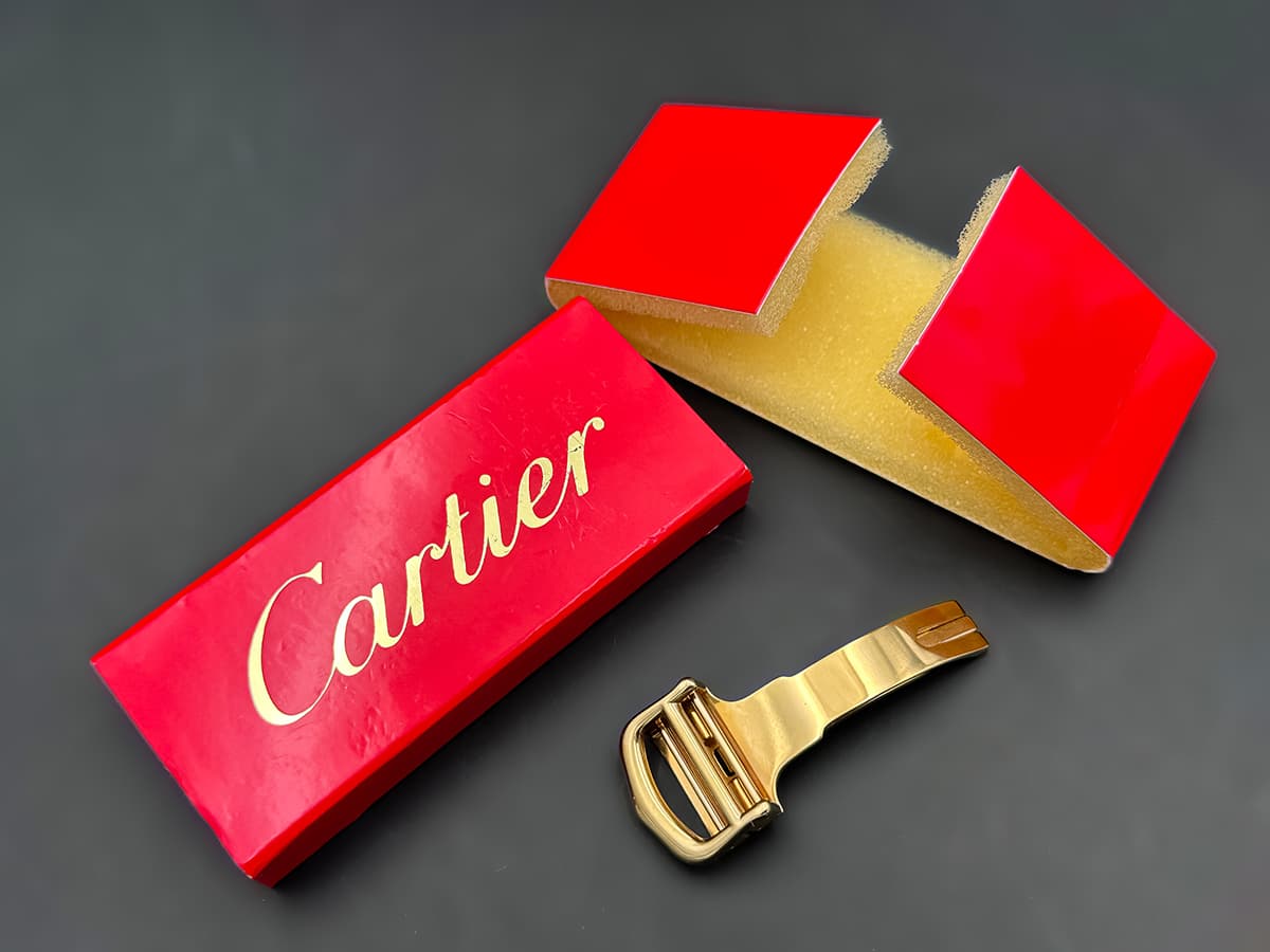 Cartier+Faltschließe,+vergoldet,+inkl.+Etui,+ungenutzt - image 3
