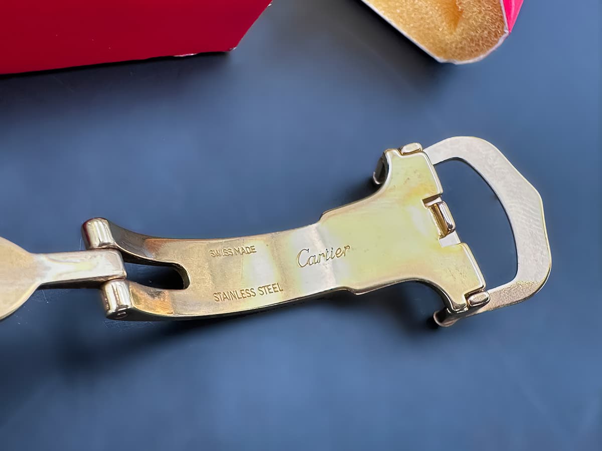 Cartier+Faltschließe,+vergoldet,+inkl.+Etui,+ungenutzt - image 5