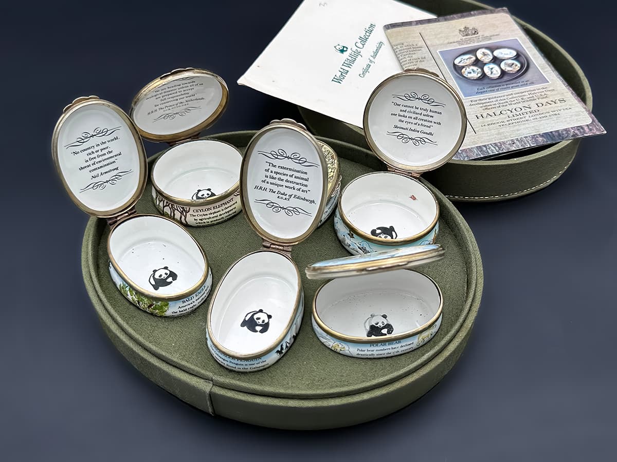 Cartier+Halcyon+Days+Limited+6+Porzellan+Boxen,+WWF+USA,+inkl.+Zertifikat - image 4