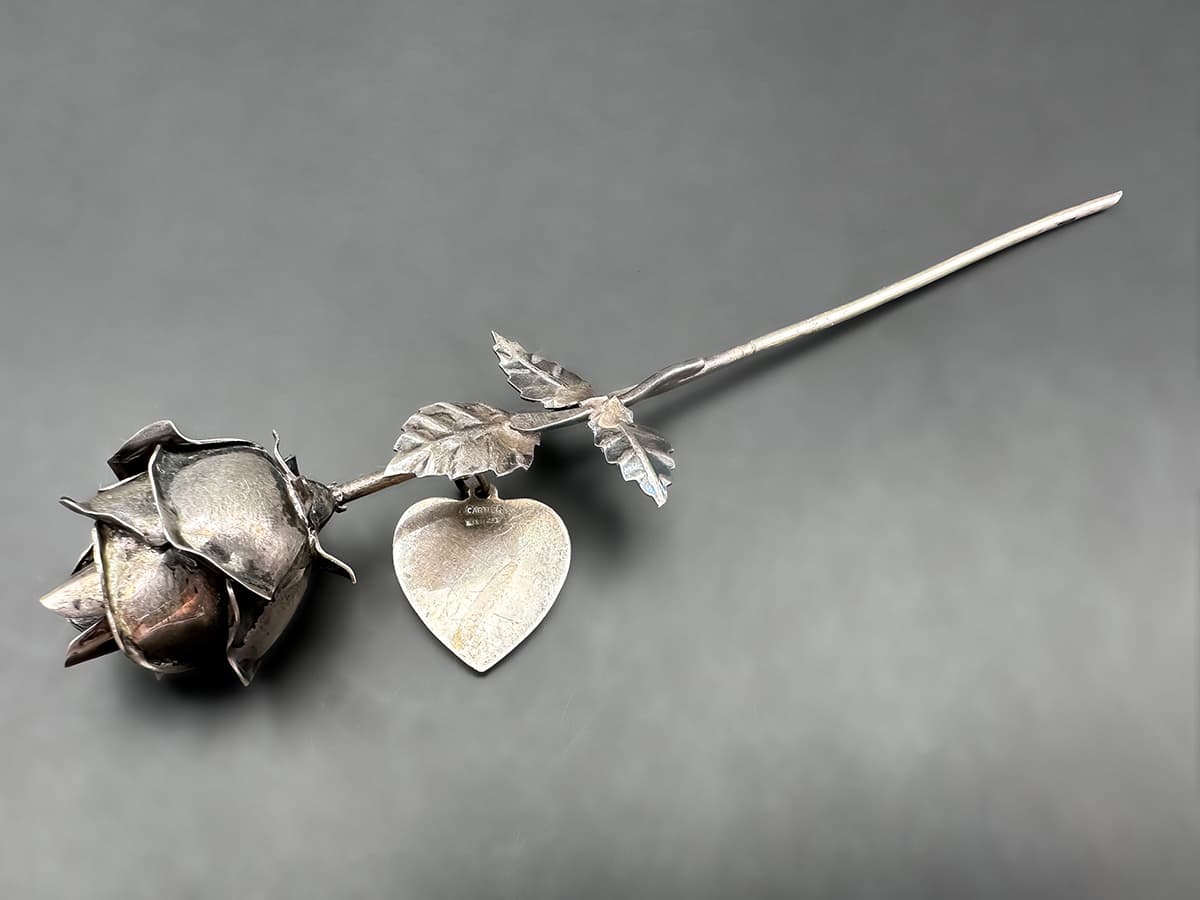 Cartier+Rosen+Nadel+Brosche+925+Sterling+Silber - image 4