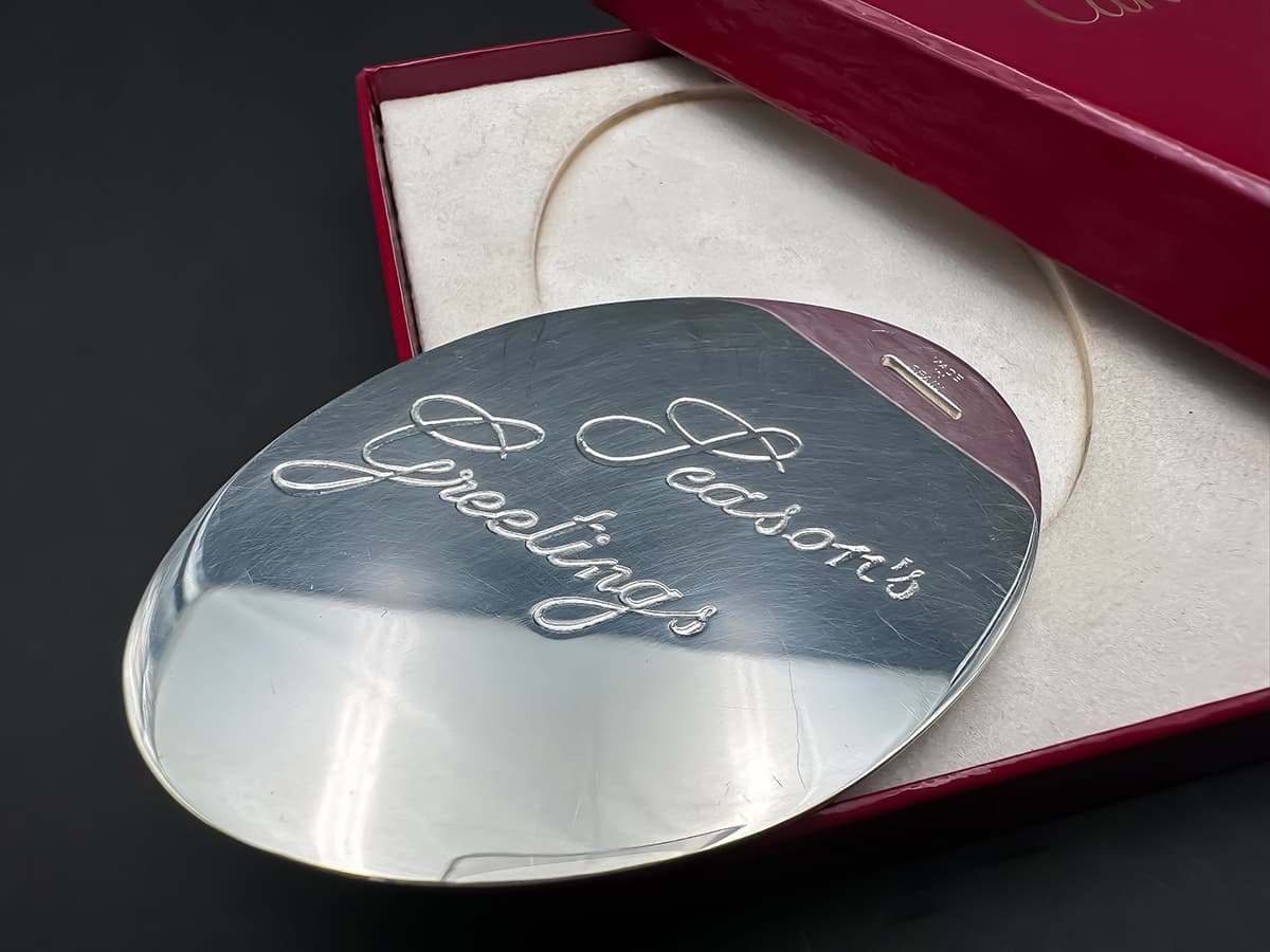 Cartier+Silber+Aufhänger+in+originalem+Cartier+Box,+aus+dem+Jahr+1990,+signiert, - image 3