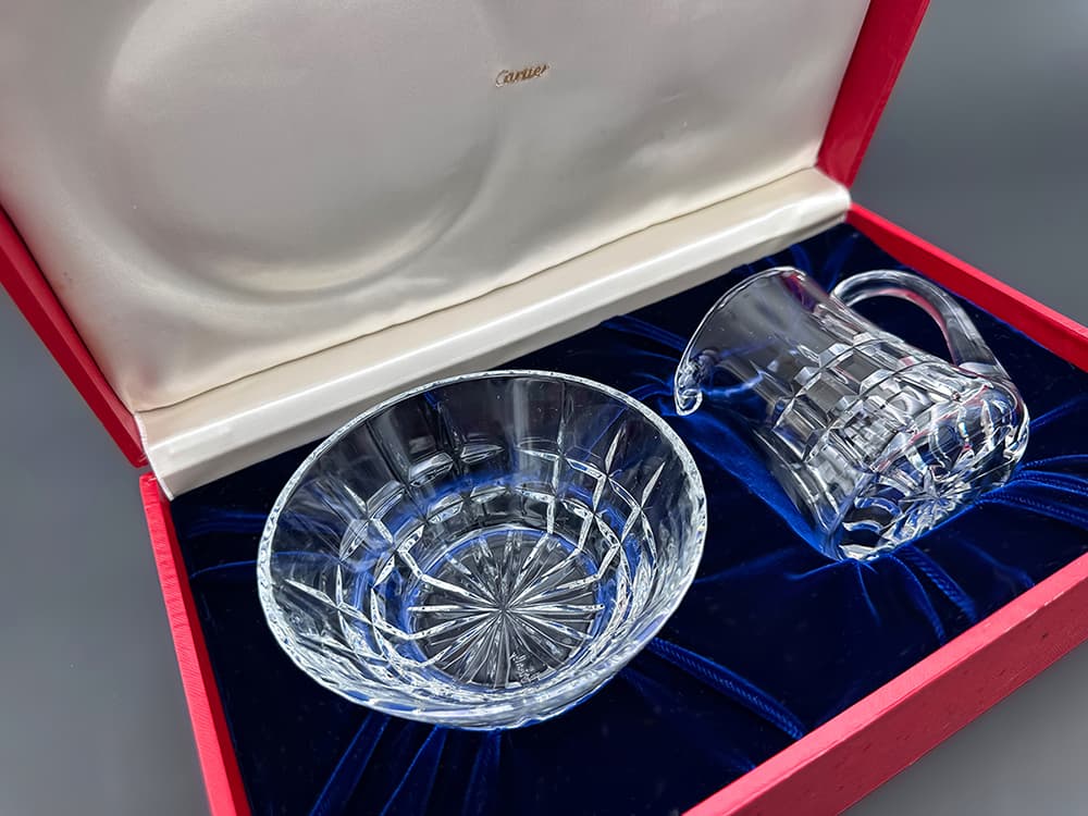 Cartier+Set:+Schale+und+Karaffe,+Original+Cartier-Box,+signiert
